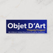 Carte De Visite Mini Site Web Objet D'Art (Devant)