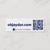 Carte De Visite Mini Site Web Objet D'Art (Dos)