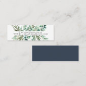 Carte De Visite Mini Site Web rustique de mariage d'eucalyptus de (Devant / Derrière)