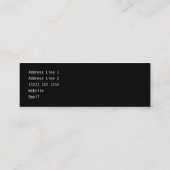 Carte De Visite Mini Sketch de la maison. Gris et Noir. (Dos)