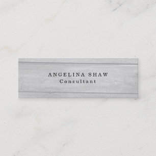Carte De Visite Mini Skinny Grey Wood Classique Créatif Professionnel