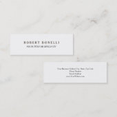 Carte De Visite Mini Skinny Professionnel unique propre lisible (Devant / Derrière)