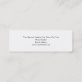 Carte De Visite Mini Skinny Professionnel unique propre lisible (Dos)