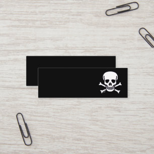Carte de visite mini Skull n Bones tout en noir
