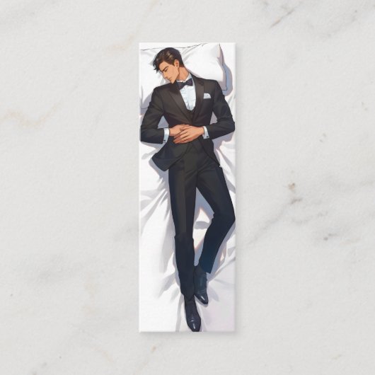 Carte De Visite Mini Sleeping Elegant Anime Man (Devant)