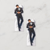 Carte De Visite Mini Sleeping Elegant Anime Man (Devant / Derrière)
