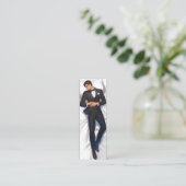 Carte De Visite Mini Sleeping Elegant Anime Man (Debout devant)