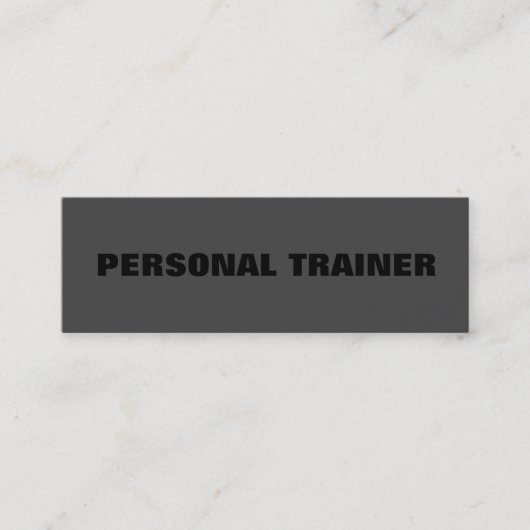 Carte De Visite Mini Slim Black Out Personal Trainer Fitness (Devant)