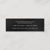 Carte De Visite Mini Slim Grise Rouge Script Professionnel Moderne Tend (Dos)