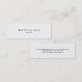 Carte De Visite Mini Slim Professional Moderne tendance (Devant / Derrière)