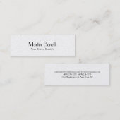 Carte De Visite Mini Slim Spécial Professionnel Unique (Devant / Derrière)