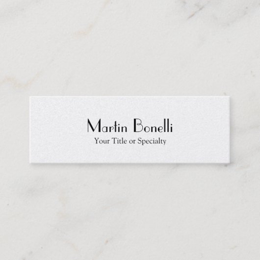 Carte De Visite Mini Slim Spécial Professionnel Unique (Devant)