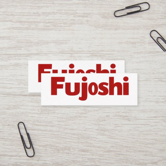 Carte De Visite Mini Slogan rouge simple Fujoshi (Devant/Arrière en situation)
