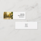 Carte De Visite Mini Snowy Winter Path with Pine Trees Photo (Devant / Derrière)
