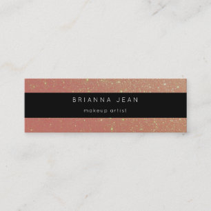 Carte De Visite Mini Social Media-All & Website Parties scintillant ros