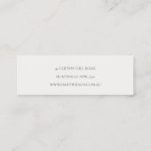 Carte De Visite Mini Soft Chic Blush Pink Peony Feuilleté Botanique Flo (Dos)