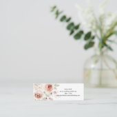 Carte De Visite Mini Soft Romantic Rose site web Mariage RSVP (Debout devant)