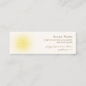 Carte De Visite Mini Soft Yellow Perfume Scent Sample Mini Tester Card (Devant)