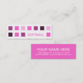 Carte De Visite Mini SOFTBALL (carrés mod) (Devant / Derrière)