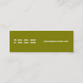 Carte De Visite Mini Soin de pelouse (Dos)