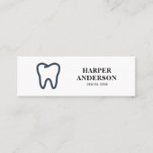 Carte De Visite Mini Soins dentaires professionnels Black moderne (Devant)