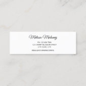 Carte De Visite Mini Soleil levant de fleurs de cerisier noir rouge (Dos)