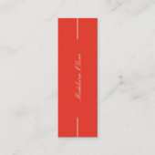 Carte De Visite Mini Solliciteur moderne élégant Professionnel Rouge (Devant)