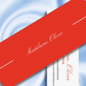 Carte De Visite Mini Solliciteur moderne élégant Professionnel Rouge