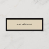 Carte De Visite Mini Sophistiqué moderne / Bordure beige (Dos)