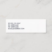 Carte De Visite Mini Sorcière mignonne en Casquette violet Halloween (Dos)