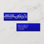 Carte De Visite Mini Sound Waves II - Bleu ombragé (Devant / Derrière)