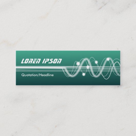 Carte De Visite Mini Sound Waves II - Vert ombragé (Devant)