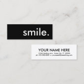 Carte De Visite Mini souriez. (Devant / Derrière)