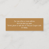 Carte De Visite Mini Souris Nous avons déménagé (Dos)