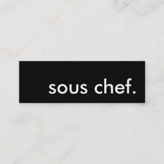Carte De Visite Mini sous-chef.