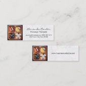 Carte De Visite Mini Spa et soins du corps | Blanc marbre (Devant / Derrière)