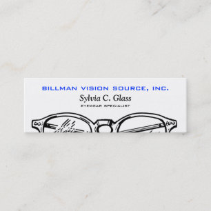 Carte De Visite Mini Spectacles lunettes Vue optique