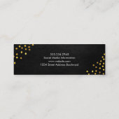 Carte De Visite Mini Spectres d'or géométriques Faux Cuir (Dos)