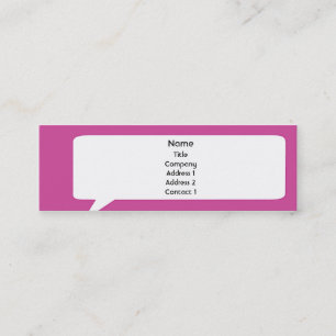 Carte De Visite Mini Speechbox - maigre