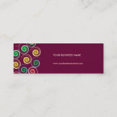 Carte De Visite Mini Spirales colorées| Design (Dos)