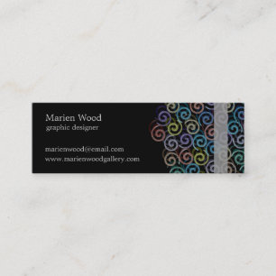 Carte De Visite Mini Spirales de couleur élégantes