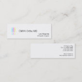 Carte De Visite Mini Squelettes jaunes magenta cyan d'impression (Devant / Derrière)