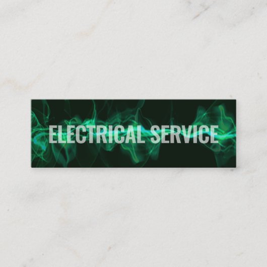 Carte De Visite Mini Striking Electrical Lightning Wave Electrician (Devant)