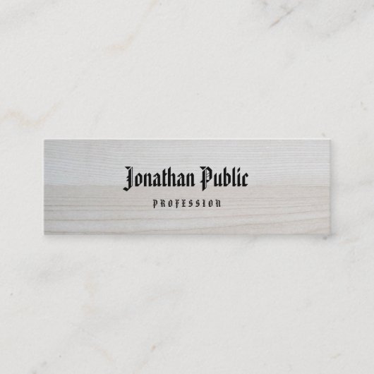 Carte De Visite Mini Style de bois Calligraphie classique vieux-américa (Devant)