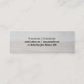 Carte De Visite Mini Style de bois Calligraphie classique vieux-américa (Dos)