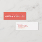 Carte De Visite Mini Style d'étiquette de nom de ton de duo (Devant / Derrière)