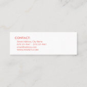 Carte De Visite Mini Style d'étiquette de nom de ton de duo (Dos)