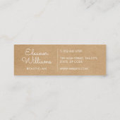 Carte De Visite Mini Style international Hello Rustic Kraft (Dos)