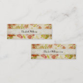 Carte De Visite Mini Style lumineux de cru de fleurs (Devant / Derrière)