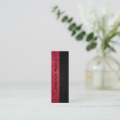 Carte De Visite Mini Style moderne luxe rouge gliterie look (Debout devant)